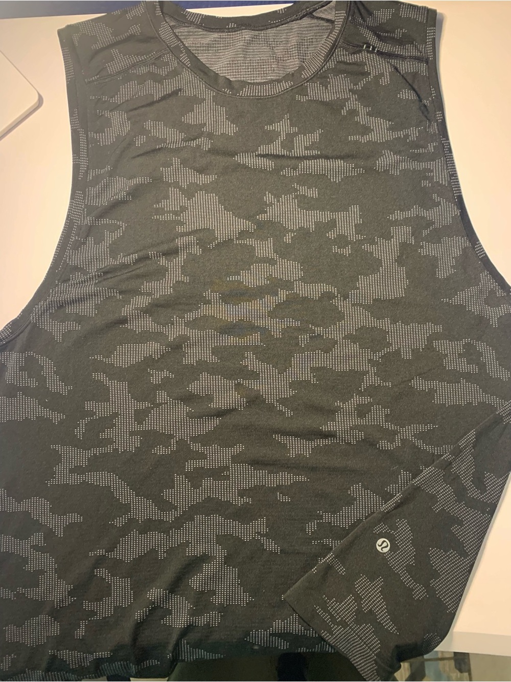 Lululemon Men’s Camo Sleeveless Athletic Tank - black and gray